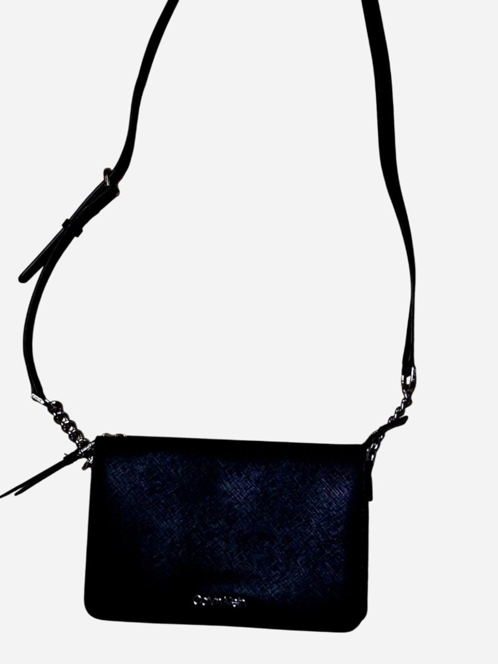 Calvin Kein Jet Black Hayden Crossbody/Shoulder Bag